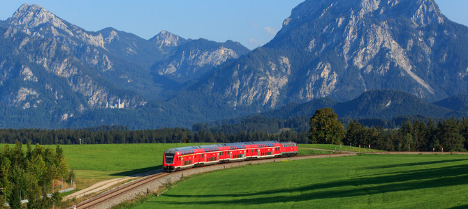 Nebenbahn mit Bergblick: Die Strecke nach Füssen